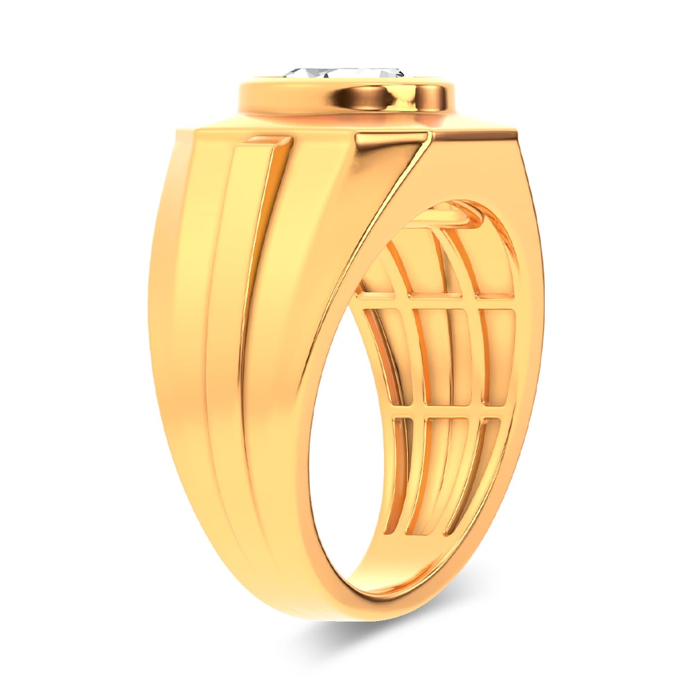3.00 ct Men's Lab Grown Diamond Ring in 14K Gold