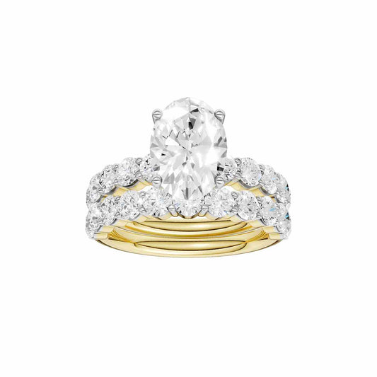 14K 4.00 CT Lab Grown Diamond Bridal Set