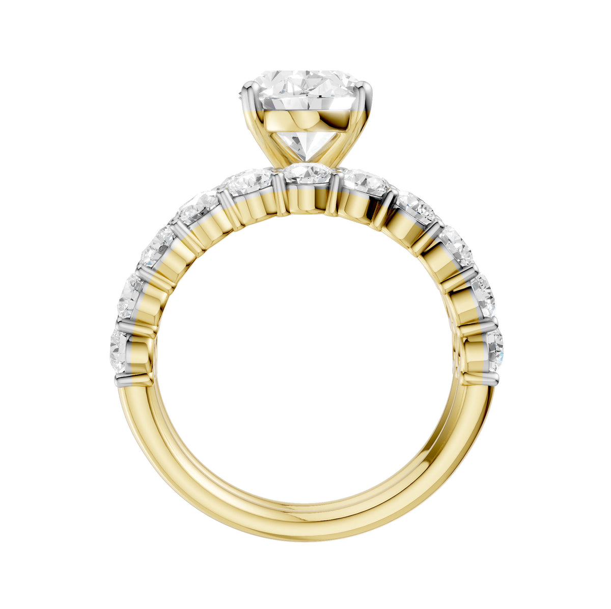 14K 4.00 CT Lab Grown Diamond Bridal Set