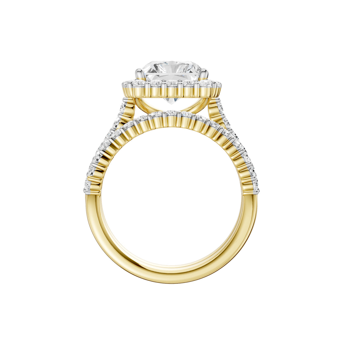 14K 2.25 CT Lab Grown Diamond Bridal Set