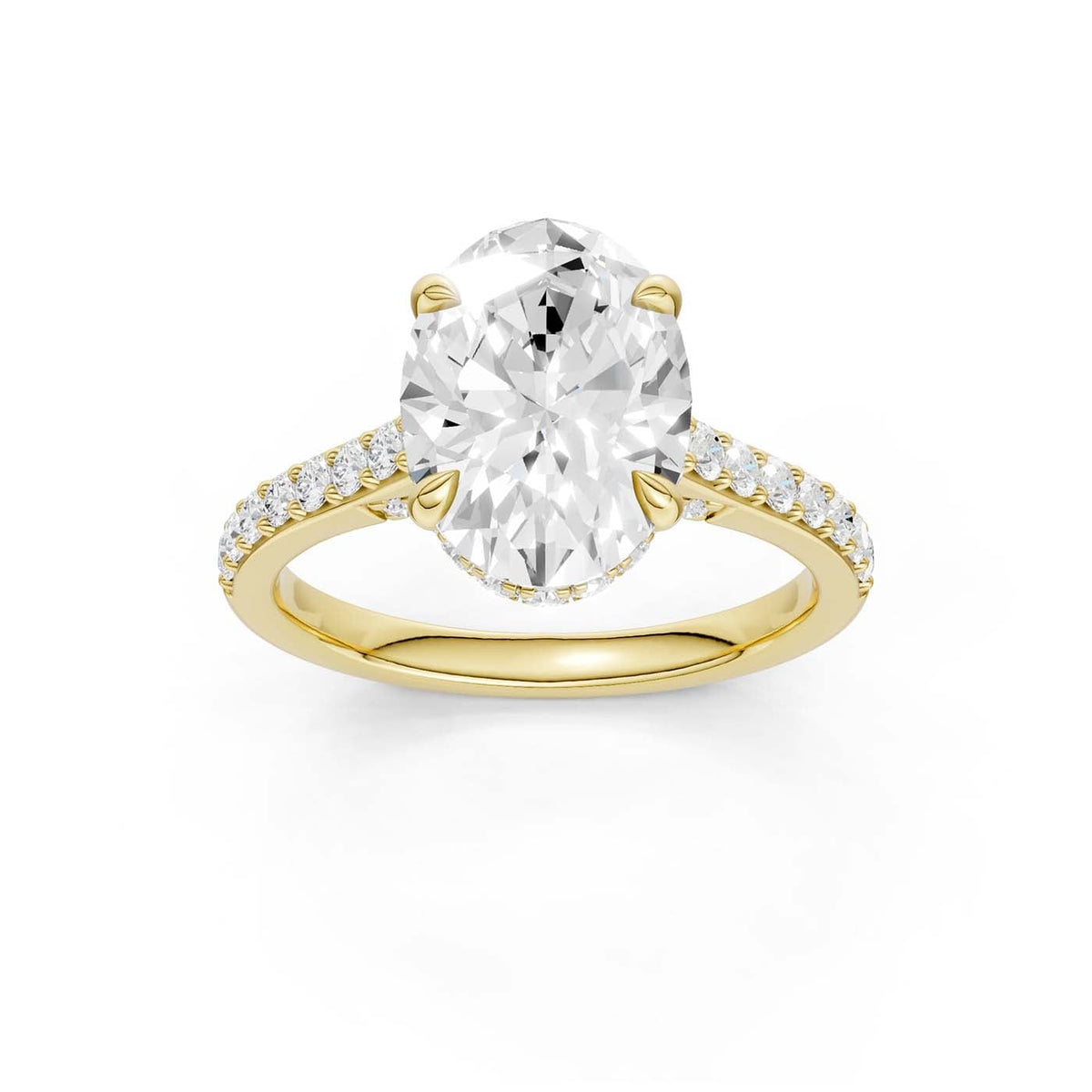 14K 3.50CT Lab Grown Diamond Engagement Ring