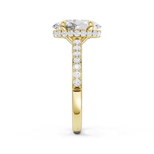 14K 3.50CT Lab Grown Diamond Engagement Ring