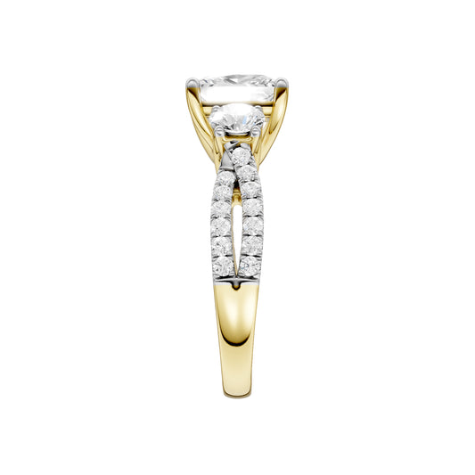 14K 4.00CT Lab Grown Diamond Engagement Ring