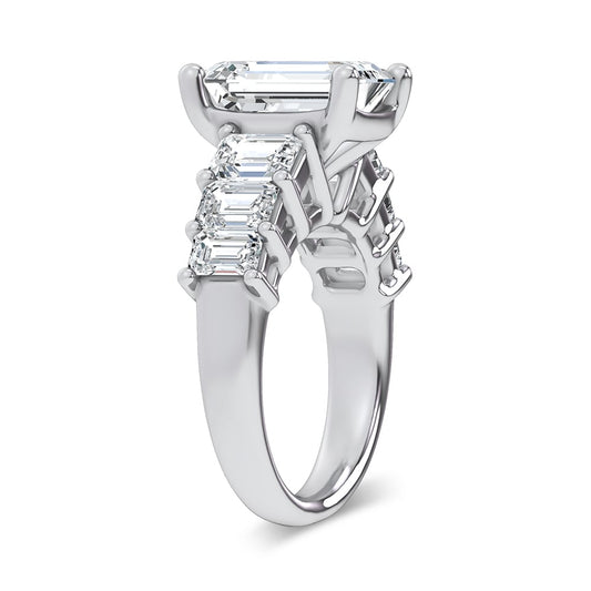 14K 7.46CT Certified Lab Grown Engagement Ring