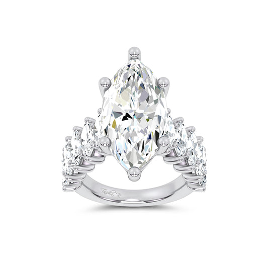 14K 7.00CT Certified Lab Grown Engagement Ring