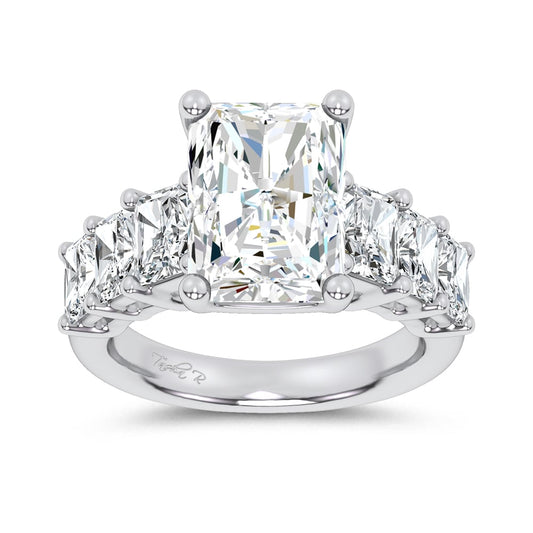 14K 6.90CT Certified Lab Grown Engagement Ring