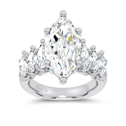14K 6.90CT Certified Lab Grown Engagement Ring