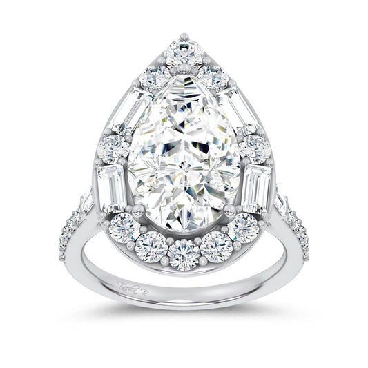 14K 6.82CT Certified Lab Grown Engagement Ring