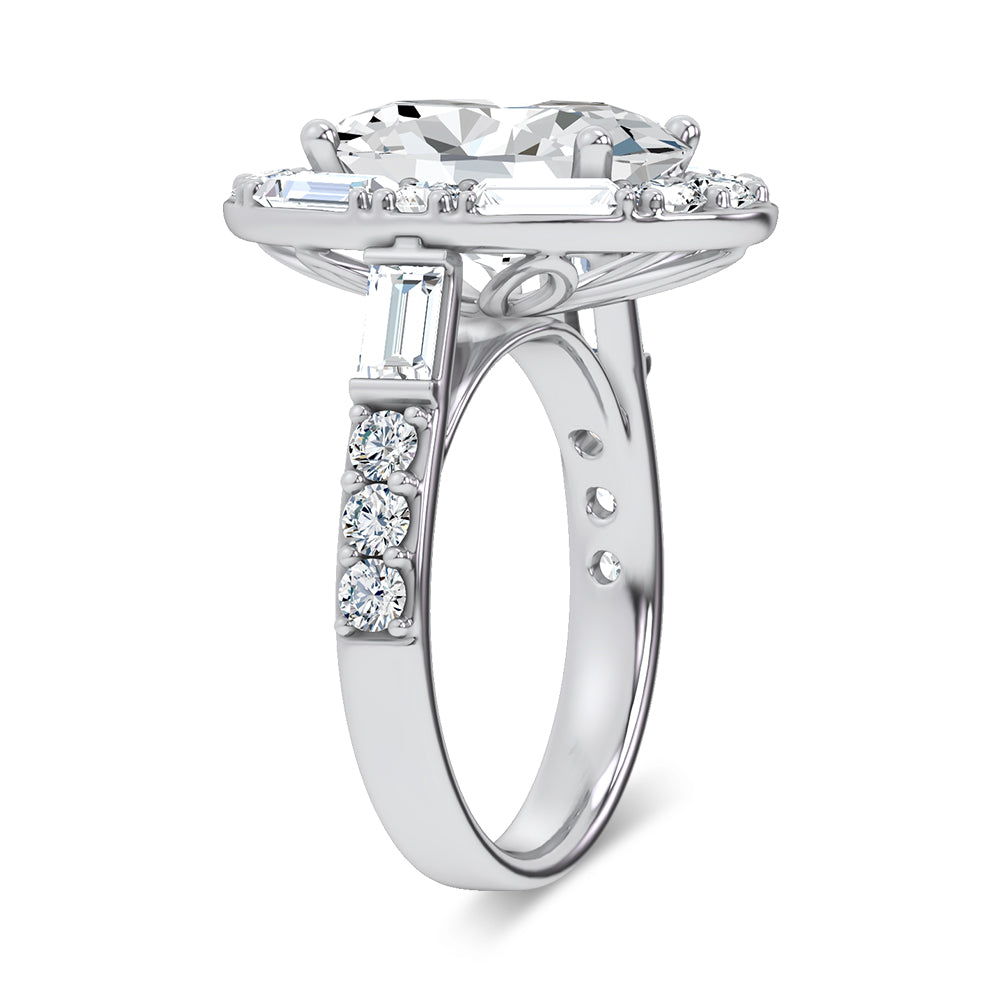 14K 6.63CT Certified Lab Grown Engagement Ring