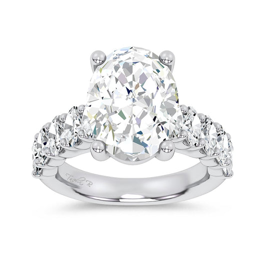 14K 6.60CT Certified Lab Grown Engagement Ring