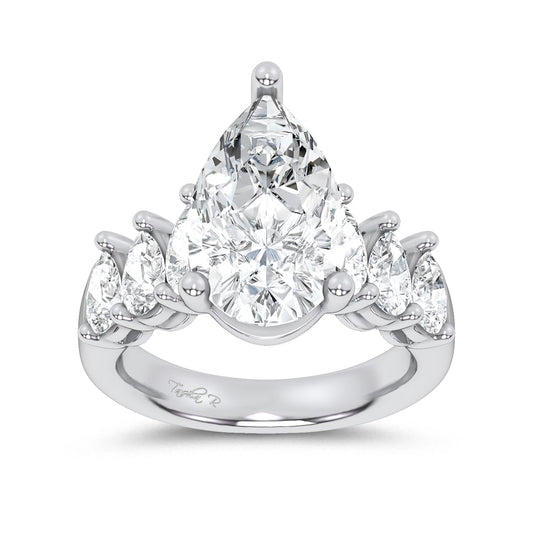 14K 6.60CT Certified Lab Grown Engagement Ring
