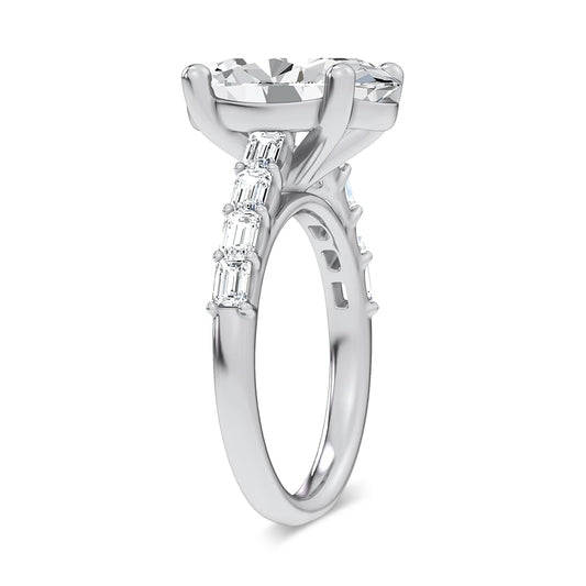 14K 5.72CT Certified Lab Grown Engagement Ring
