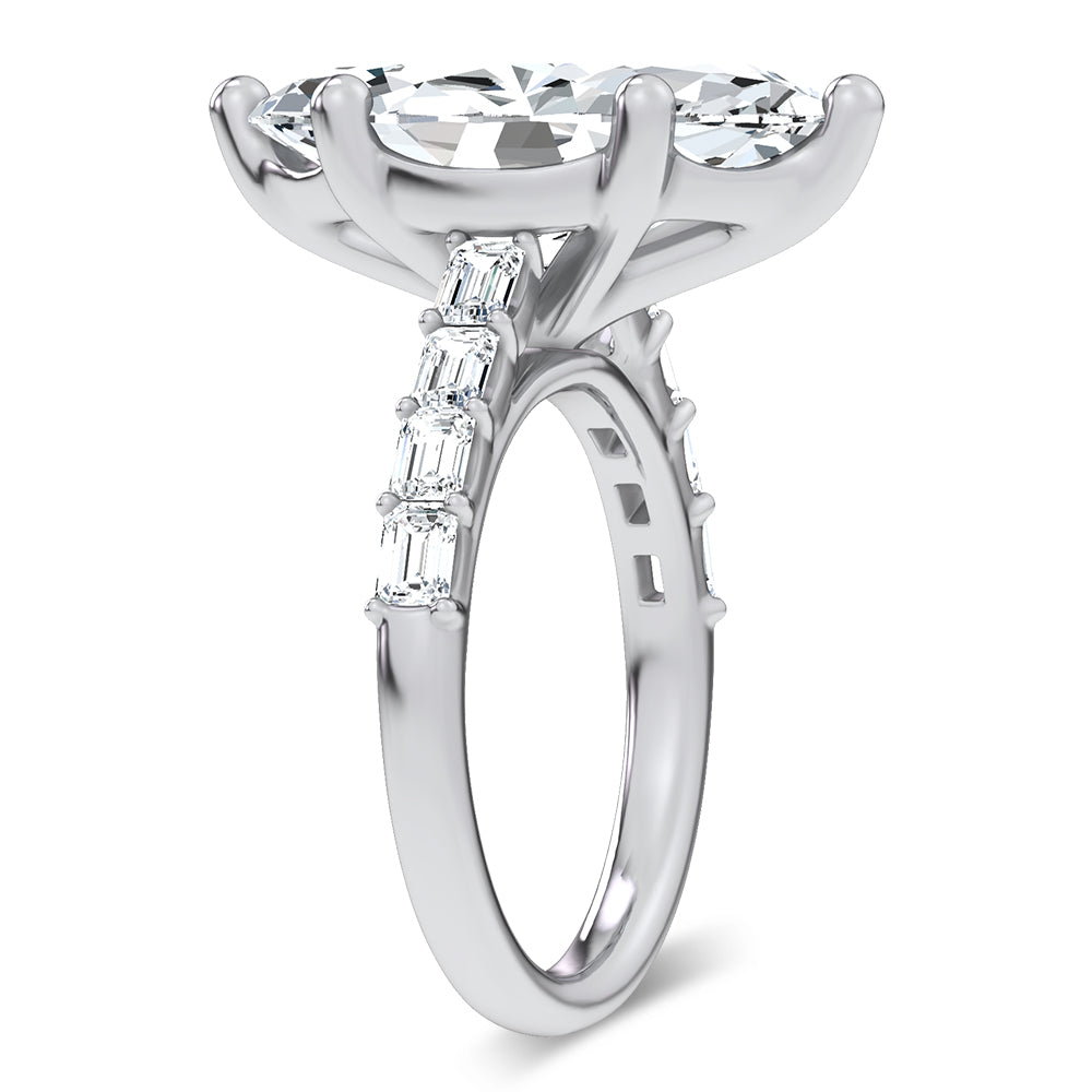 14K 5.72CT Certified Lab Grown Engagement Ring