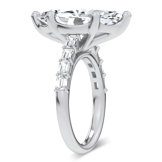 14K 5.72CT Certified Lab Grown Engagement Ring