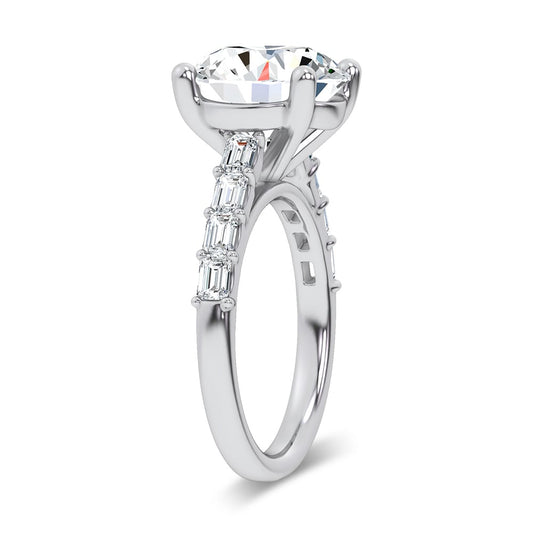 14K 5.70CT Certified Lab Grown Engagement Ring