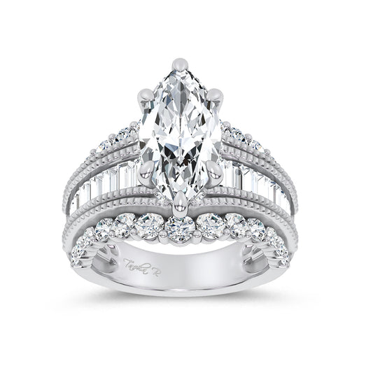 14K 5.72CT Certified Lab Grown Engagement Ring