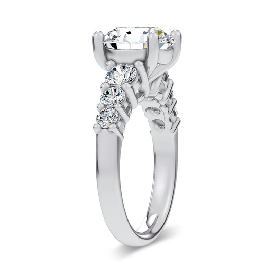 14K 3.93CT Lab Diamond Ring