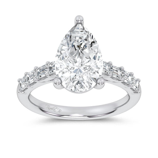 14K 3.64CT Certified Lab Grown Engagement Ring