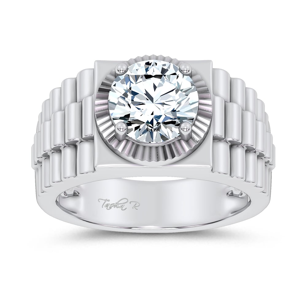 2.00 ct Men's Lab Grown Diamond Ring in 14K Gold