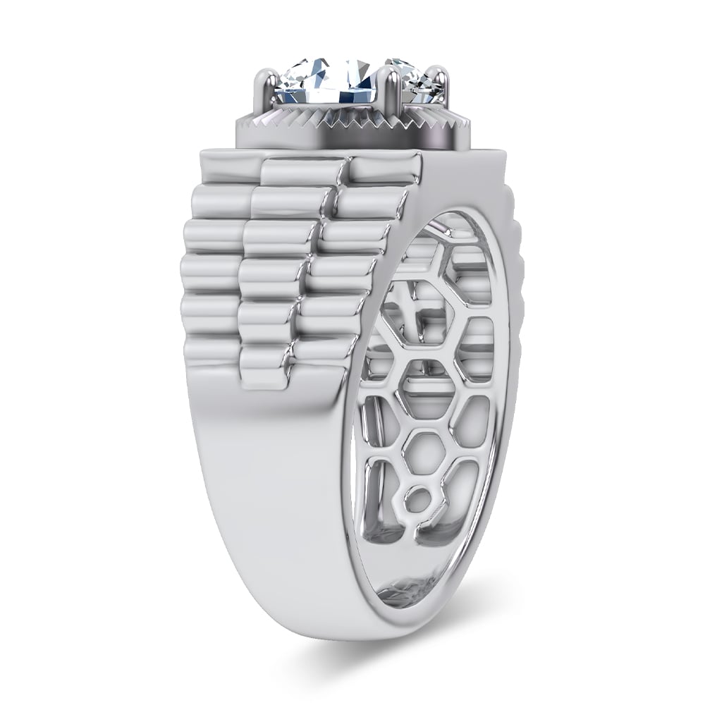 2.00 ct Men's Lab Grown Diamond Ring in 14K Gold