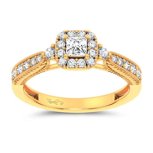 0.55 ct Lab Grown Diamond Promise Ring in 14K Gold