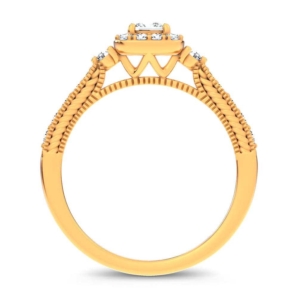 0.55 ct Lab Grown Diamond Promise Ring in 14K Gold