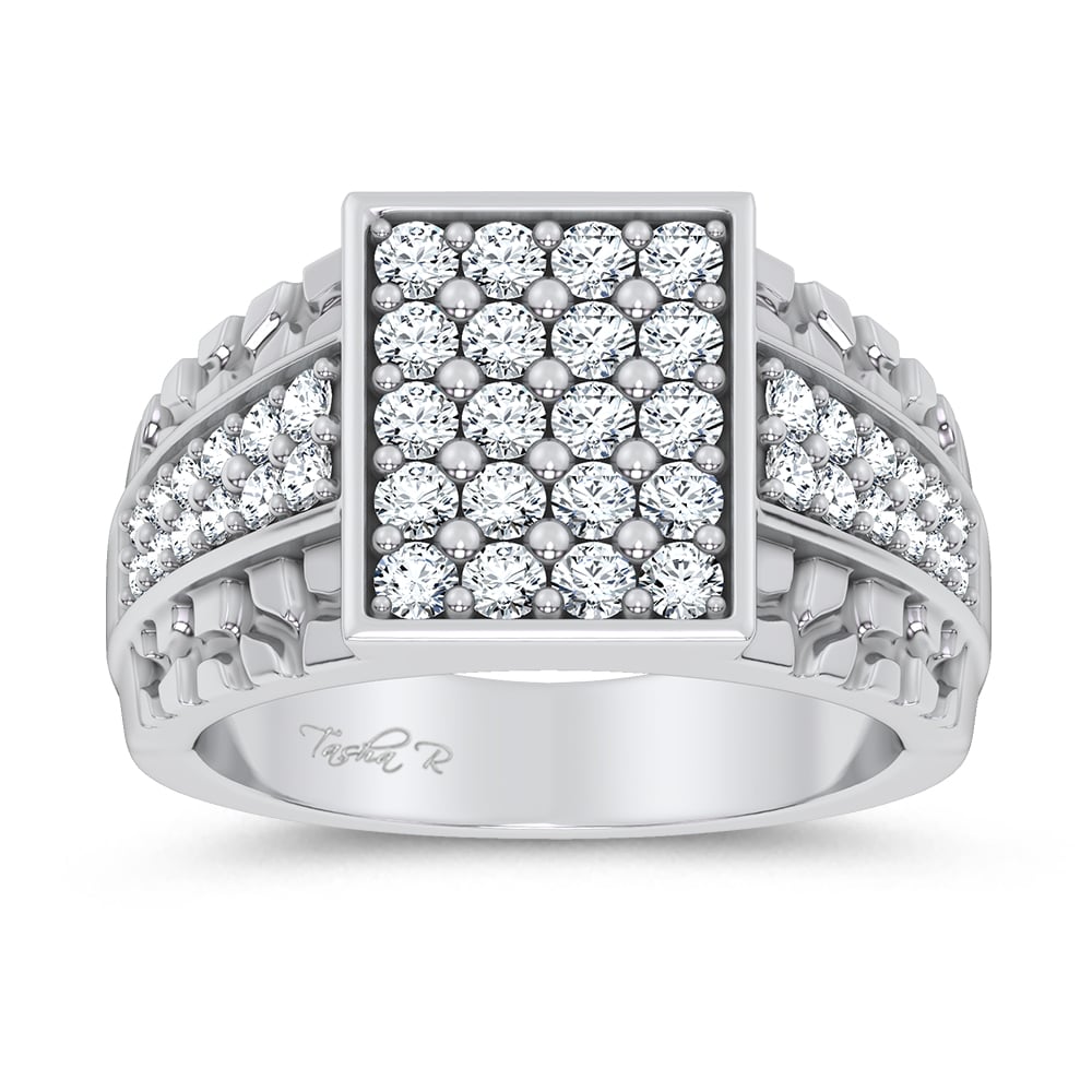 1.50 ct Men's Lab Grown Diamond Ring in 14K Gold