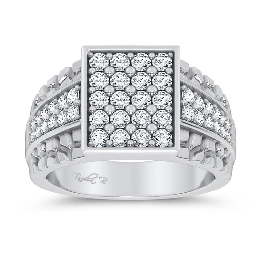 1.50 ct Men's Lab Grown Diamond Ring in 14K Gold