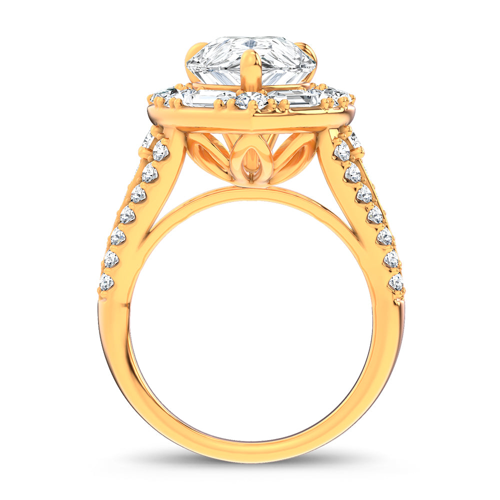 14K 6.60CT Certified Lab Grown Engagement Ring