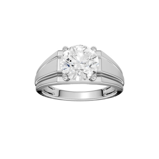 3.00 ct Men's Lab Grown Diamond Ring in 14K Gold