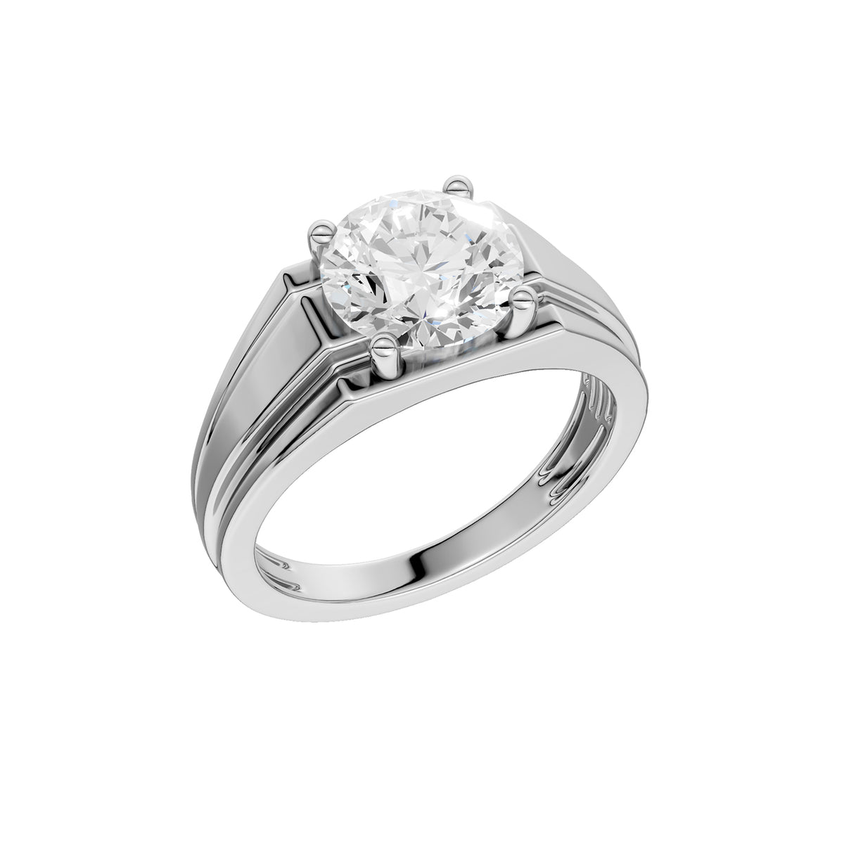 3.00 ct Men's Lab Grown Diamond Ring in 14K Gold