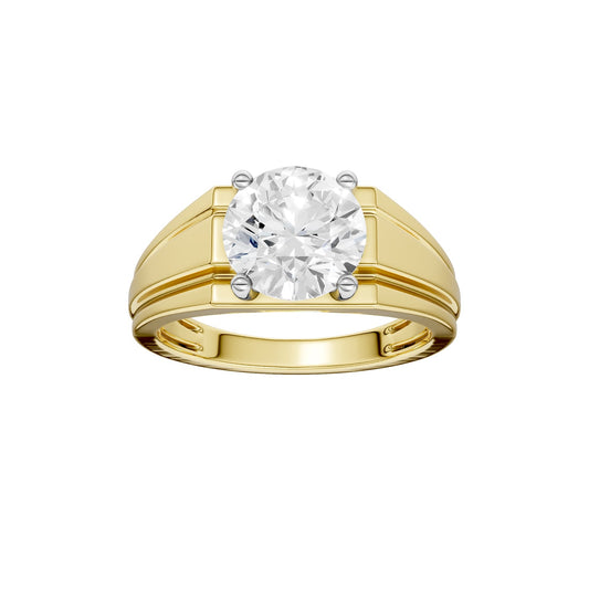 3.00 ct Men's Lab Grown Diamond Ring in 14K Gold