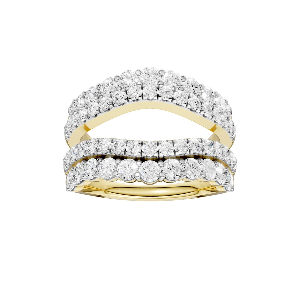 14K 2.00CT Certified Lab Grown Diamond Ring Guard
