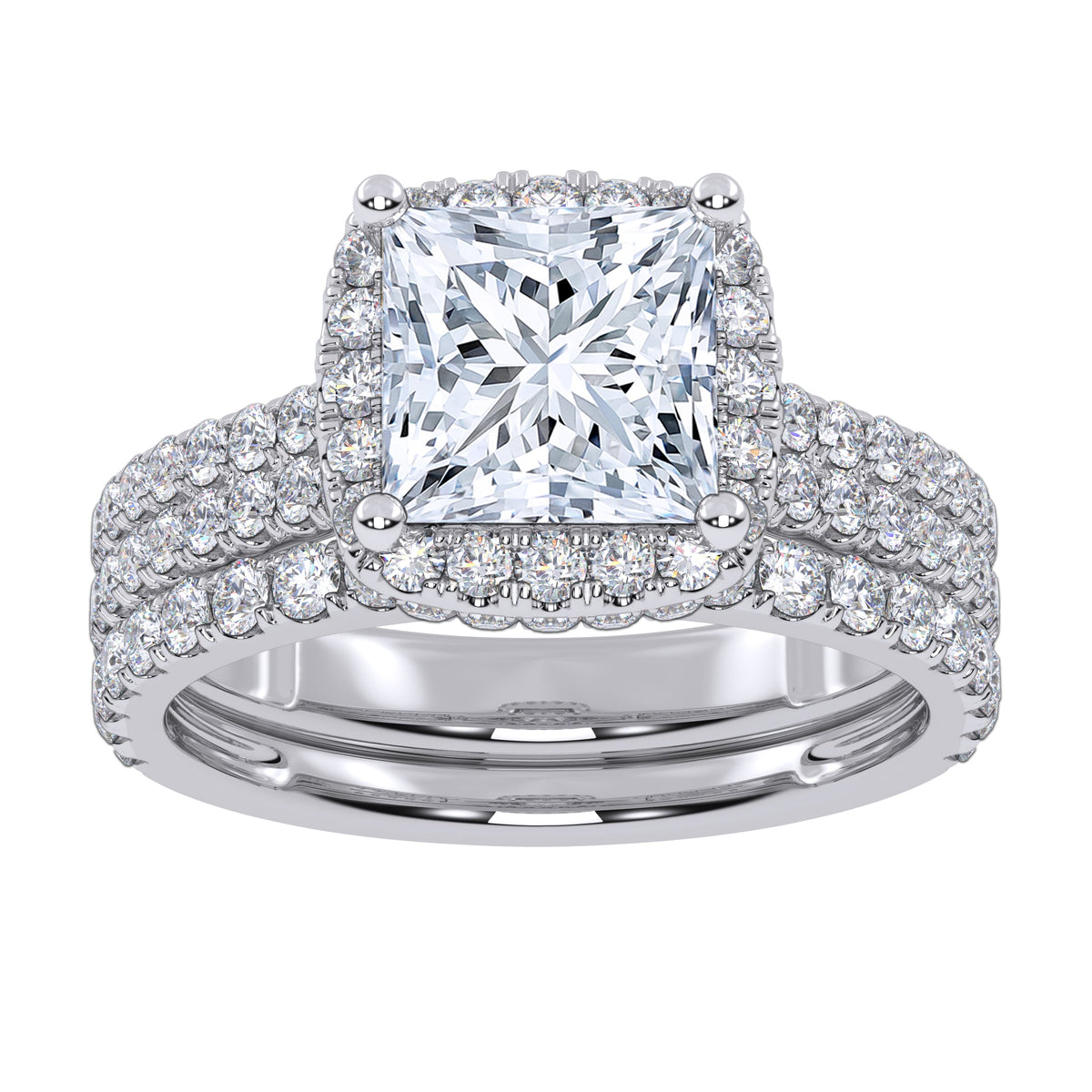 14K 2.54CTCertified Lab Grown Diamond Bridal Set