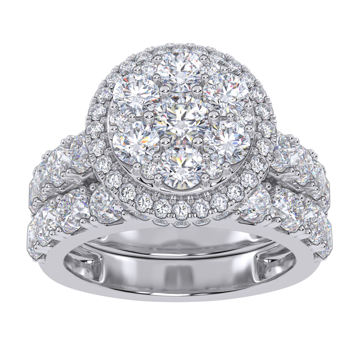 10K 3.00CT Certified Lab Grown Diamond Bridal Set