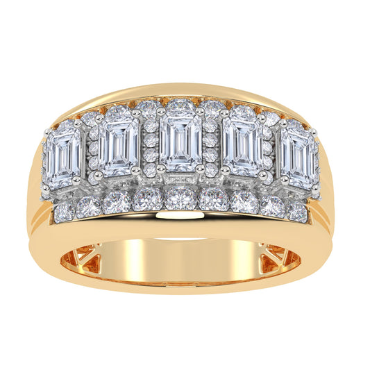 3.50 ct Men's Lab Grown Diamond Band in 14K Gold