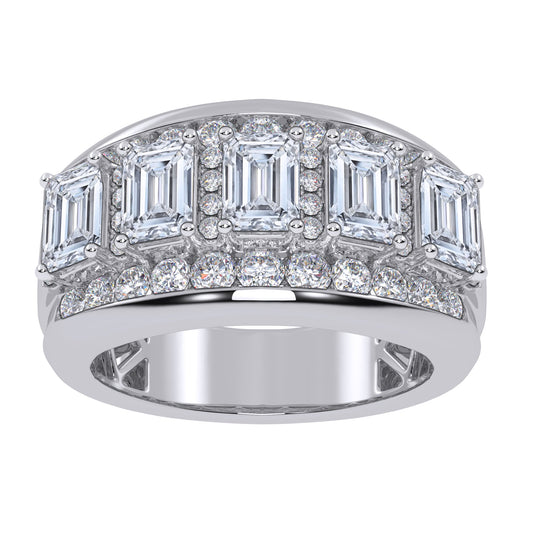 5.00 ct Men's Lab Grown Diamond Band in 14K Gold