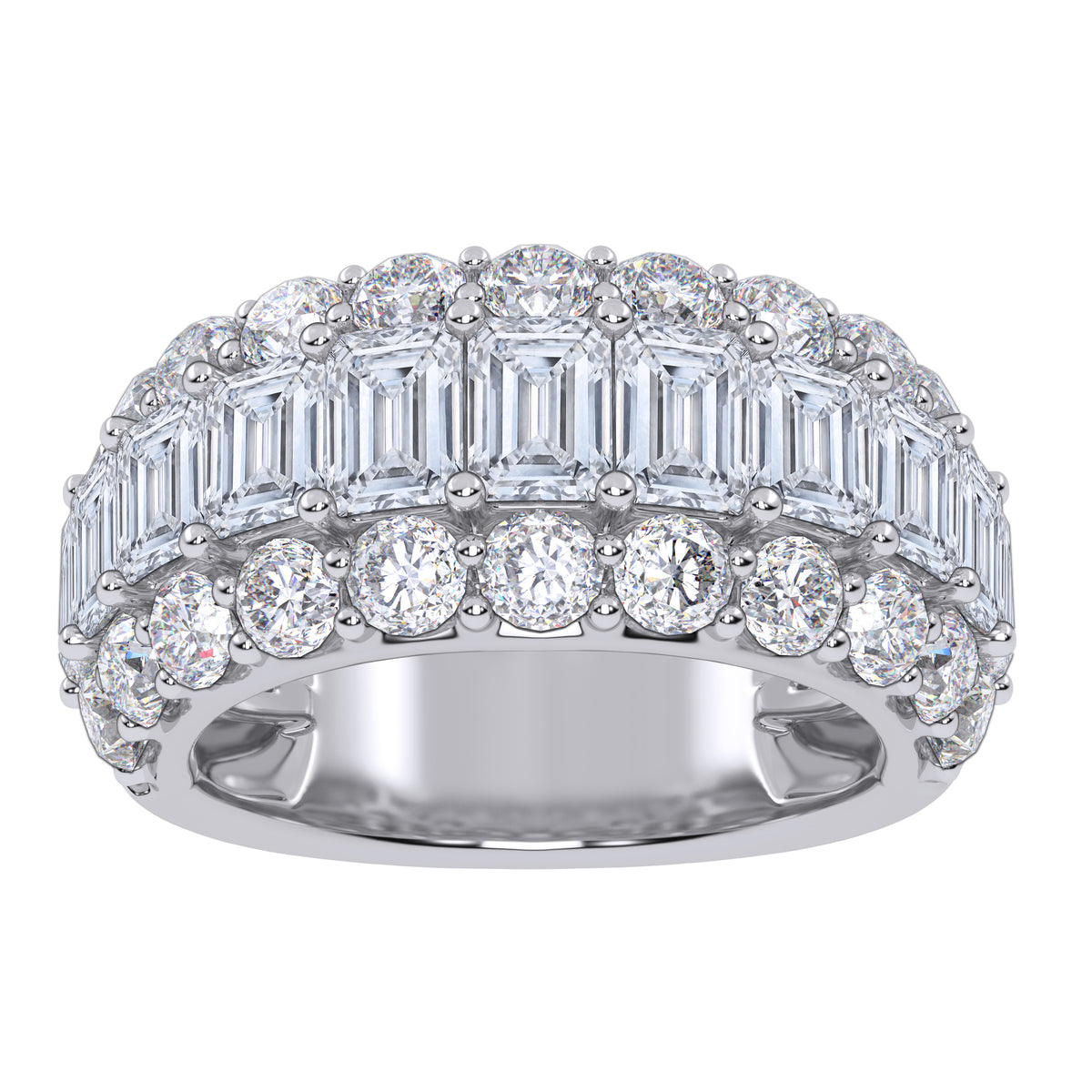 5.00 ct Men's Lab Grown Diamond Band in 14K Gold