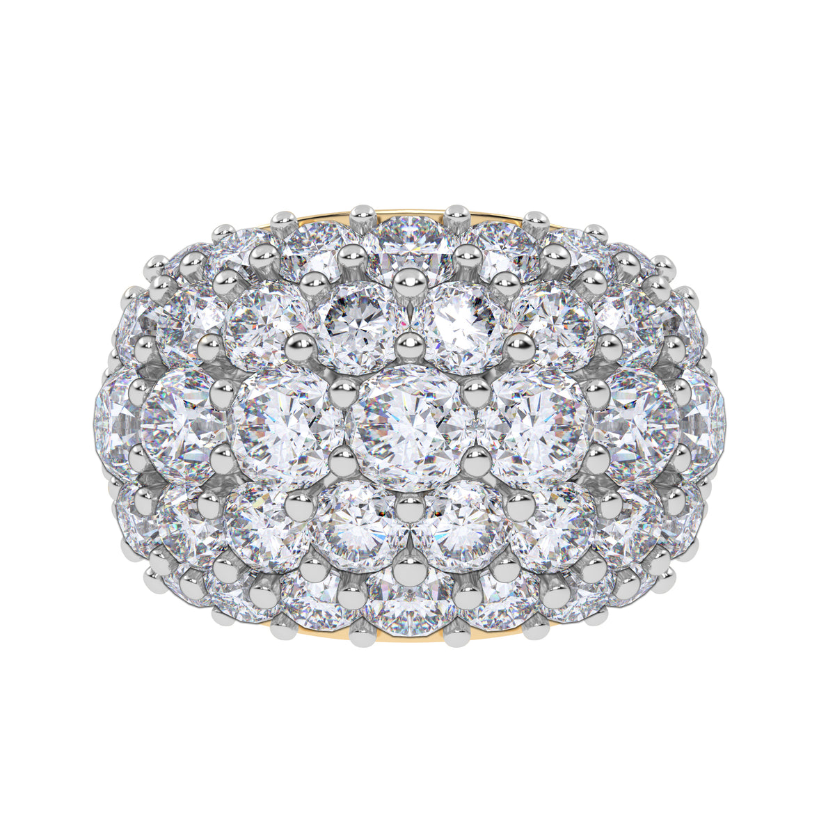 14K 6.00CT Certified Lab Grown Fancy Band
