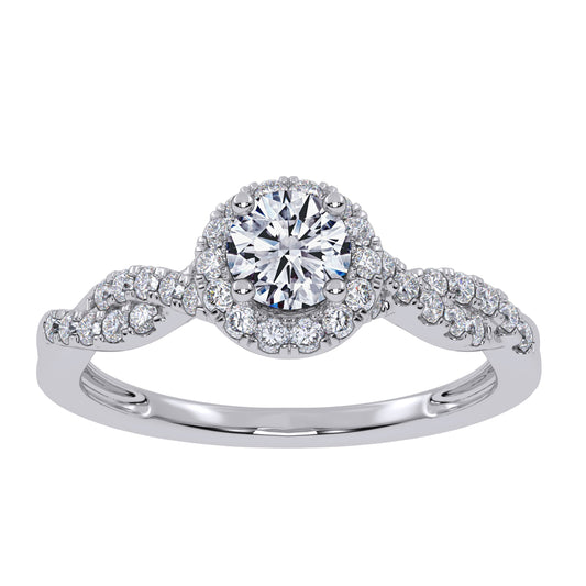 0.53 ct Lab Grown Diamond Promise Ring in 10K Gold