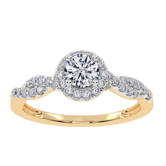 0.53 ct Lab Grown Diamond Promise Ring in 10K Gold