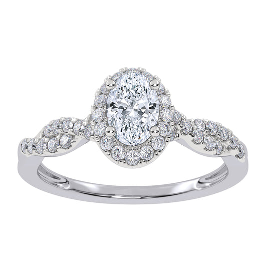 0.52 ct Lab Grown Diamond Promise Ring in 10K Gold