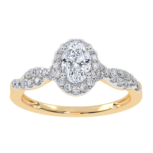 0.52 ct Lab Grown Diamond Promise Ring in 10K Gold