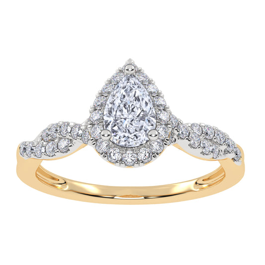 0.51 ct Lab Grown Diamond Promise Ring in 10K Gold