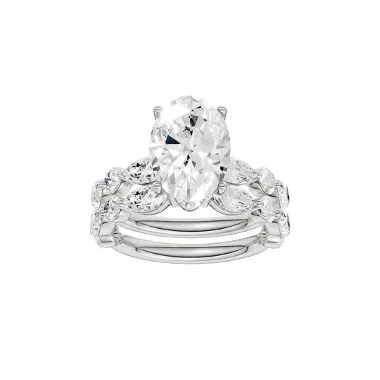 14K 6.00 CT Lab Grown Diamond Bridal Set