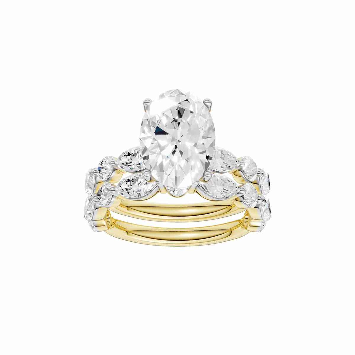 14K 6.00 CT Lab Grown Diamond Bridal Set