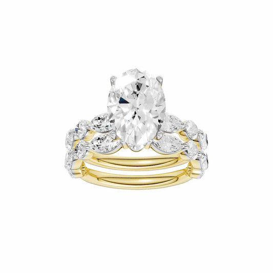 14K 6.00 CT Lab Grown Diamond Bridal Set