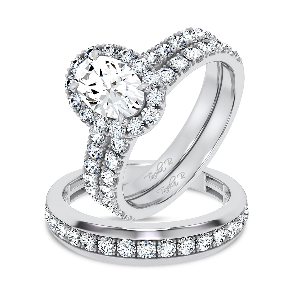 14K 3.03CT Certified Lab Grown TRIO SET