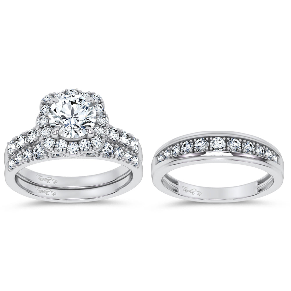 14K 3.00CT Certified Lab Grown TRIO SET