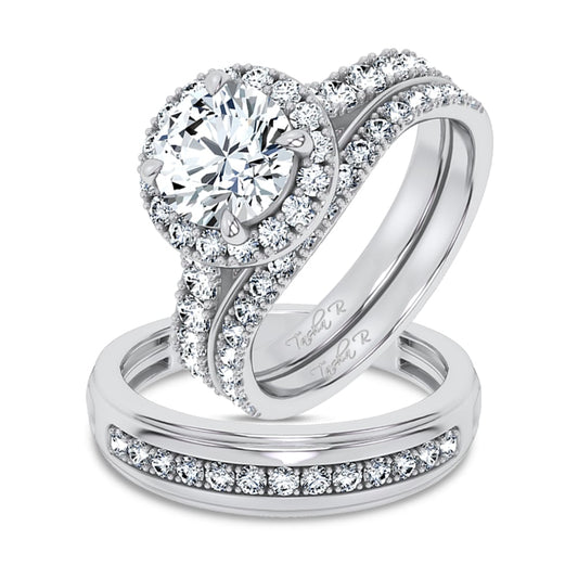 14K 2.94CT Certified Lab GrownTRIO SET